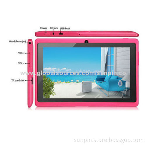 Cheap wholesale colorful 7-inch mini tablet PC with HD screen 1,024*600 dual camera